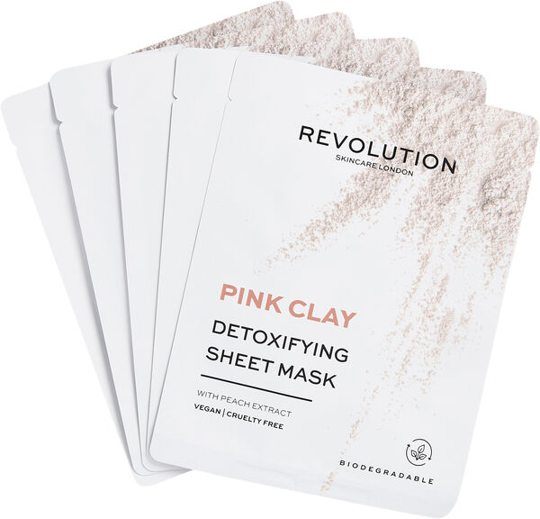 Revolution Skincare Biodegradable Detoxifying Pink Clay Shee