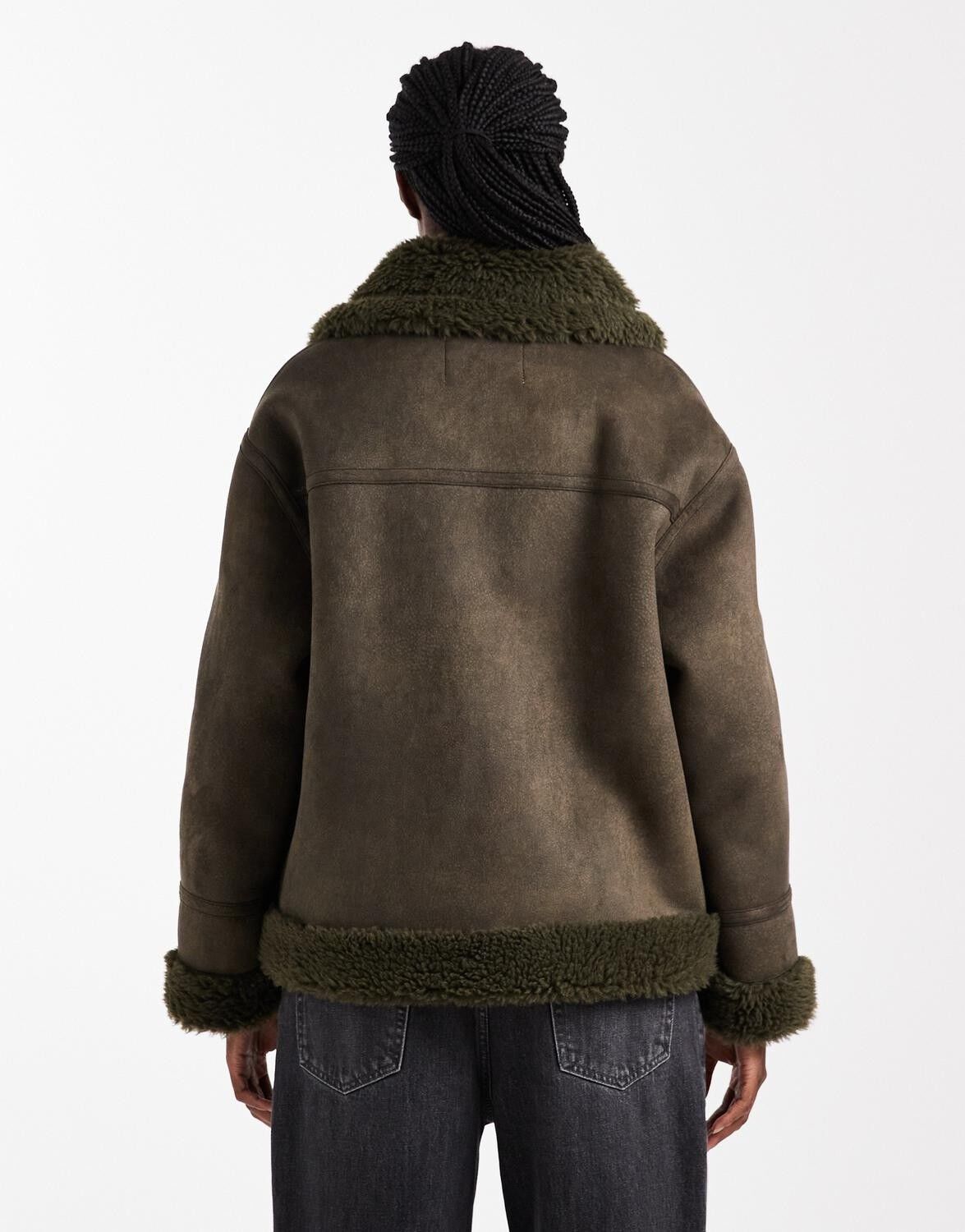 Tstilda Shearling Collar Jacket Otw