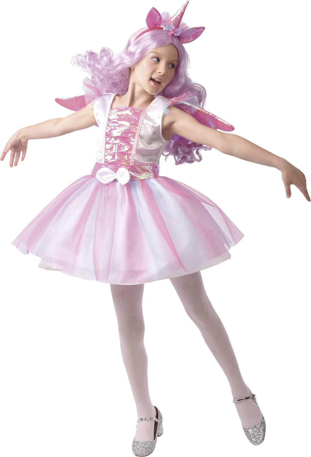 4-GIRLZ UNICORNDRAGT 120cmKJOLE-PANDEB&Aring;ND-VINGER