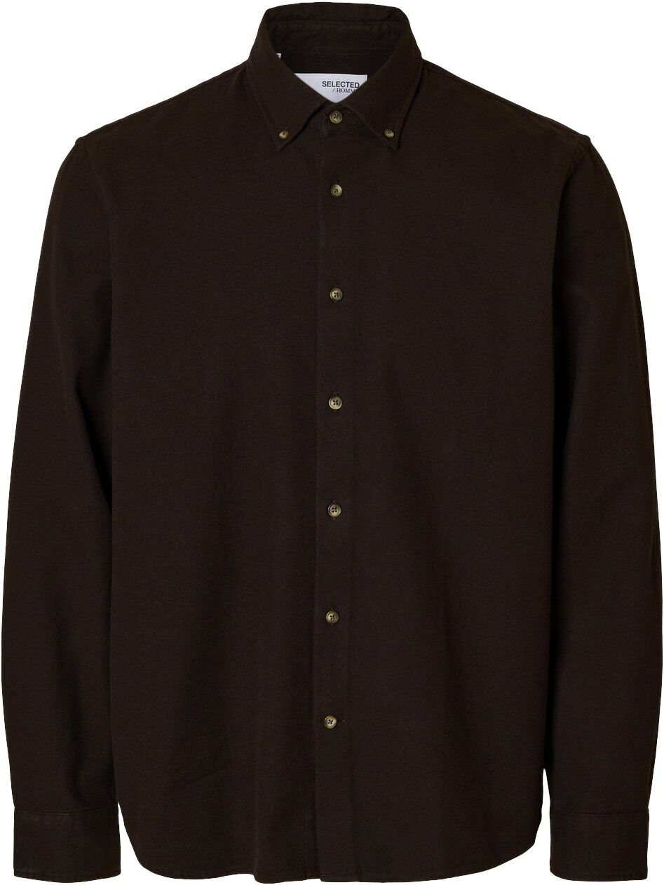 SLHREGNOAH MIX BDWN LS SHIRT CAMP