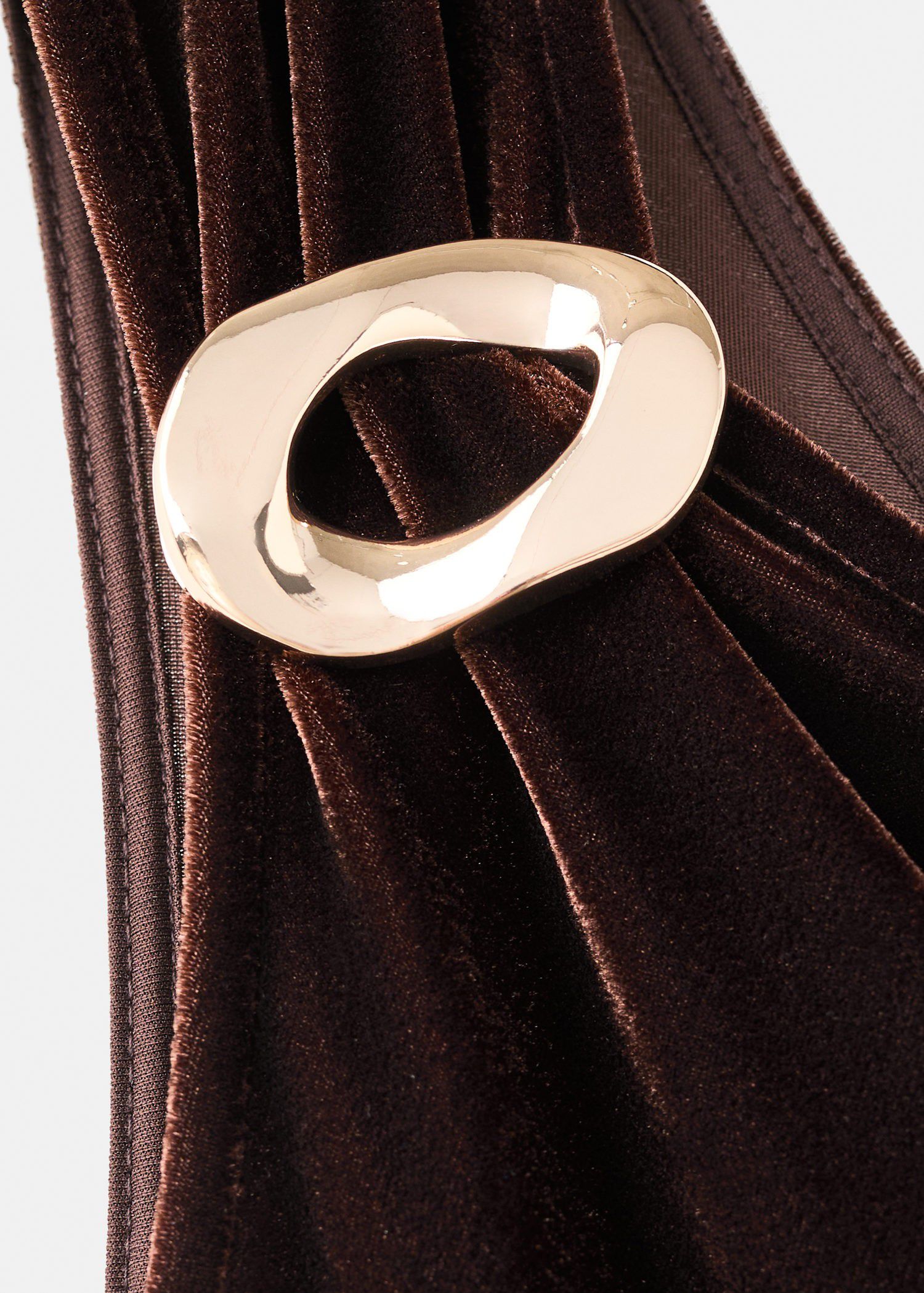 Velvet jumpsuit with metallic detai