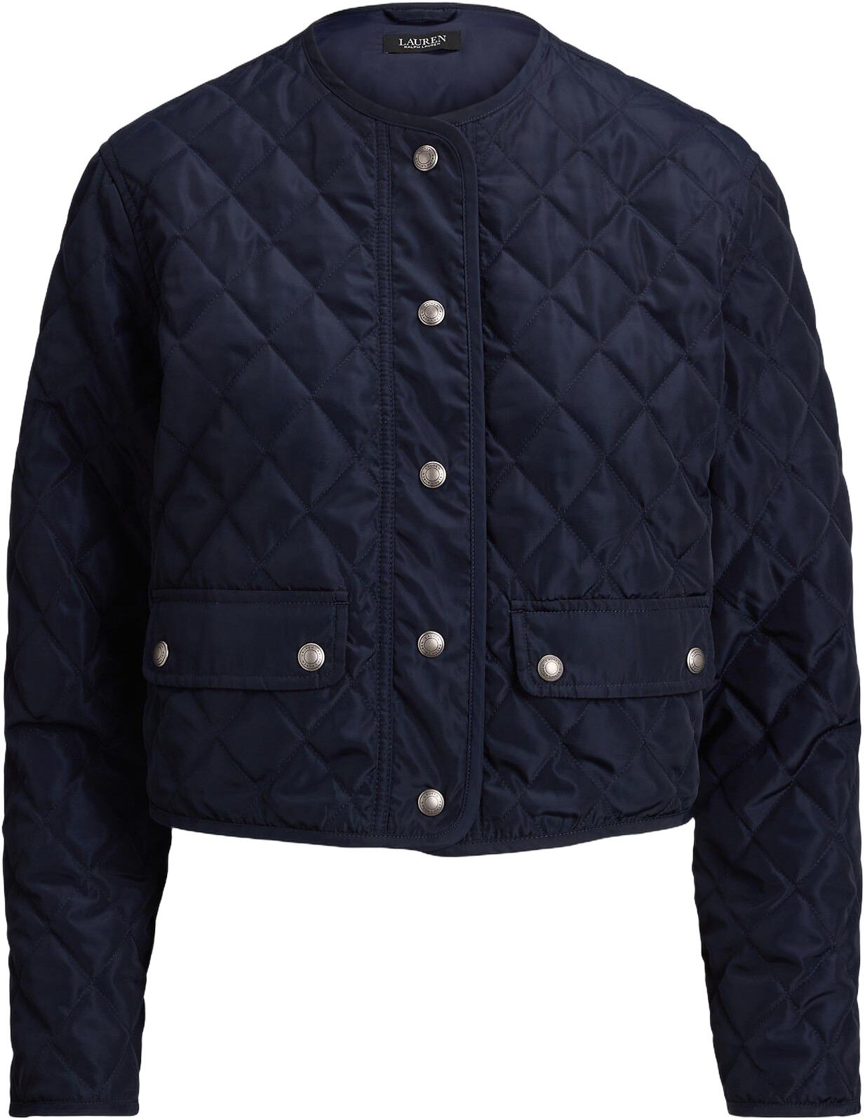 Diamond-Quilted Cropped Jacket