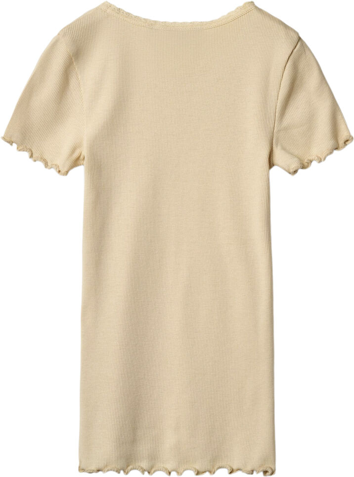 Kort&aelig;rmet Rib T-shirt Katie