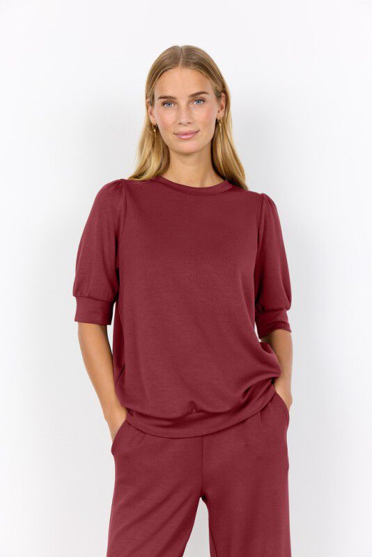 SC-BANU 83 Bluse M&oslash;rk r&oslash;d