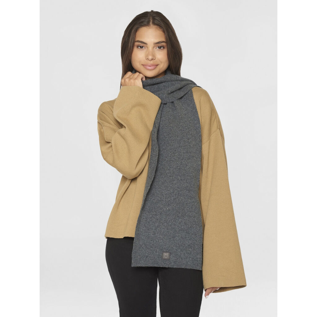 Rib knit wool scarf - RWS