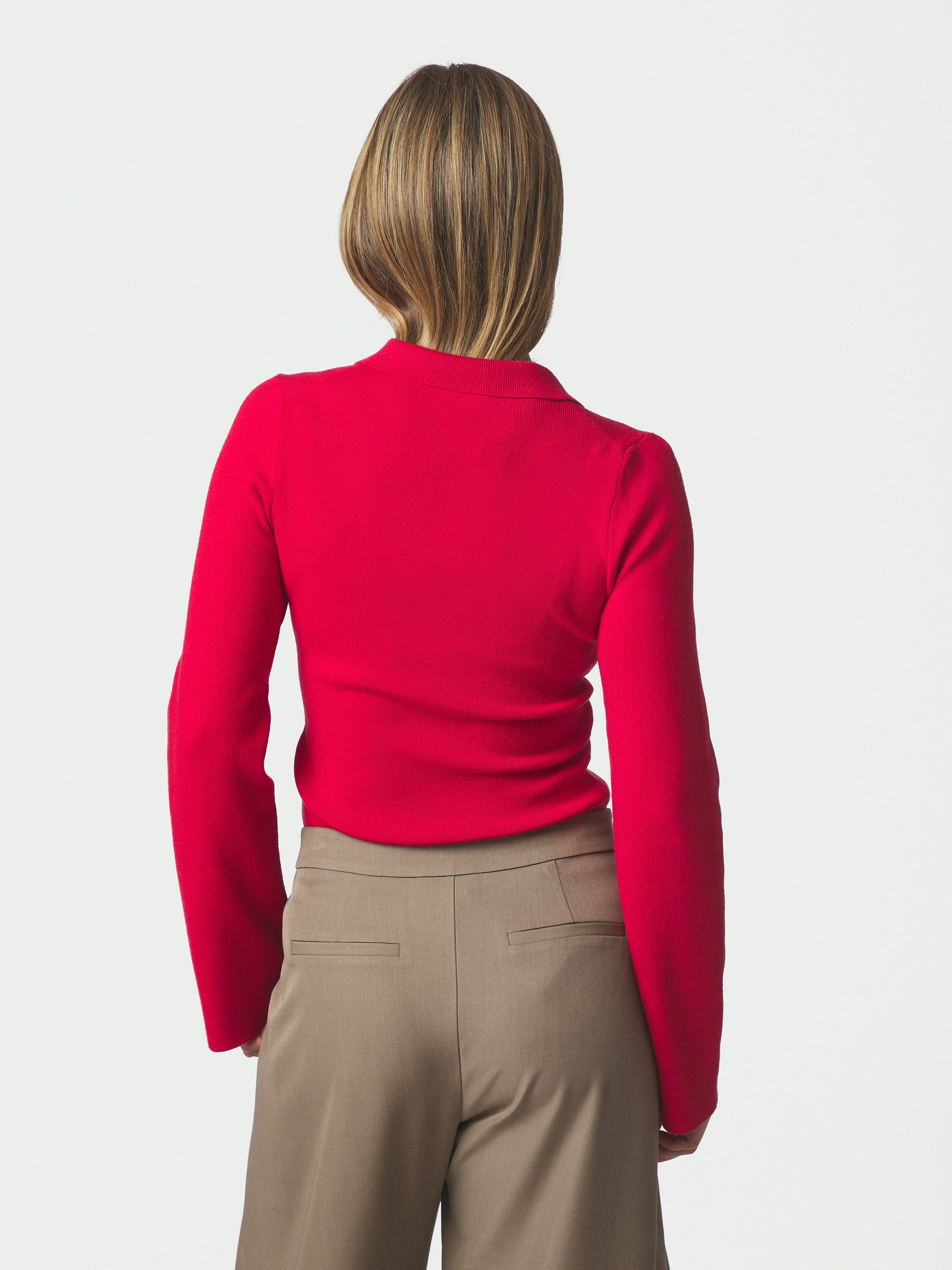Fannya Ls Solid Knit Polo