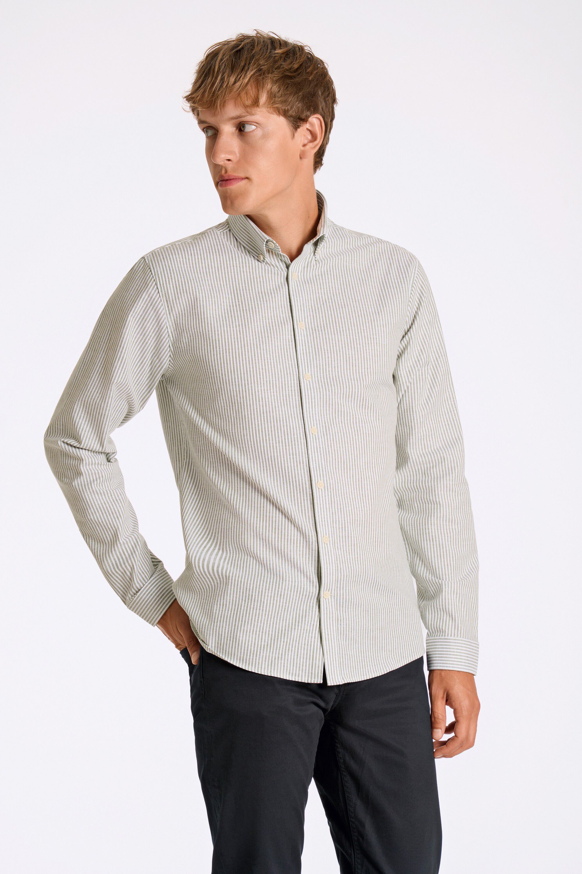 Striped superflex oxford L/S