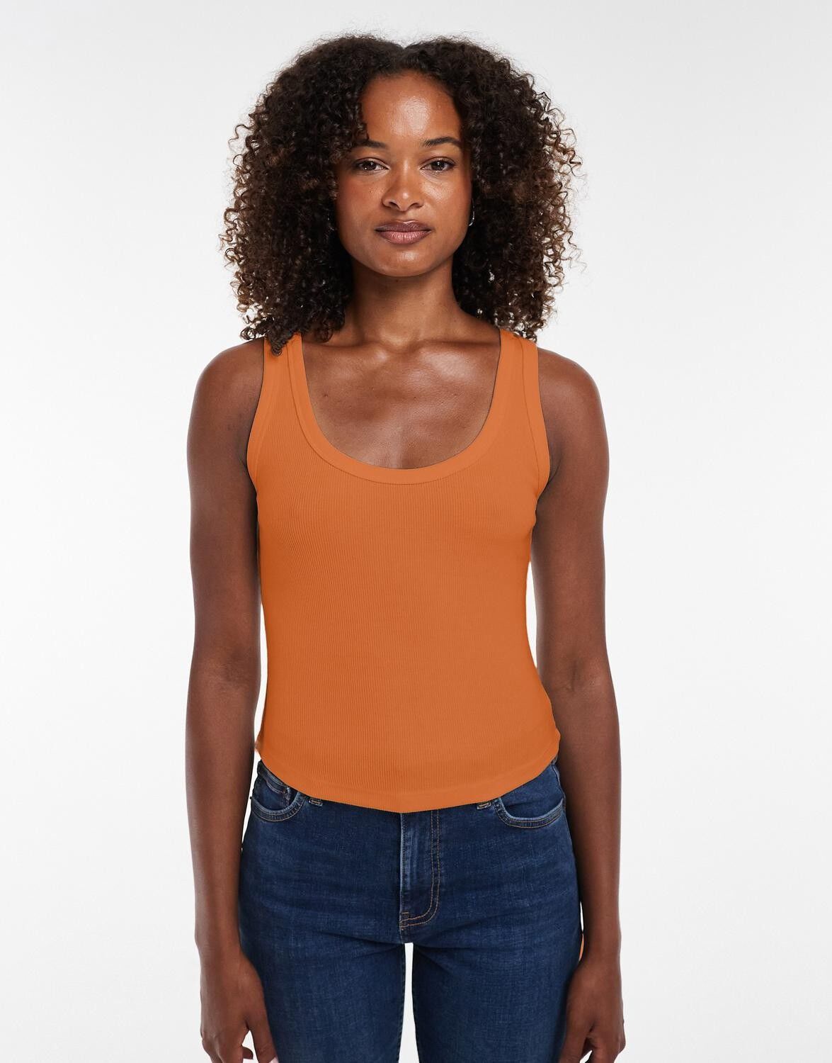 Tsbritt Sl Rib Scoop Curve Hem Vest Jrs