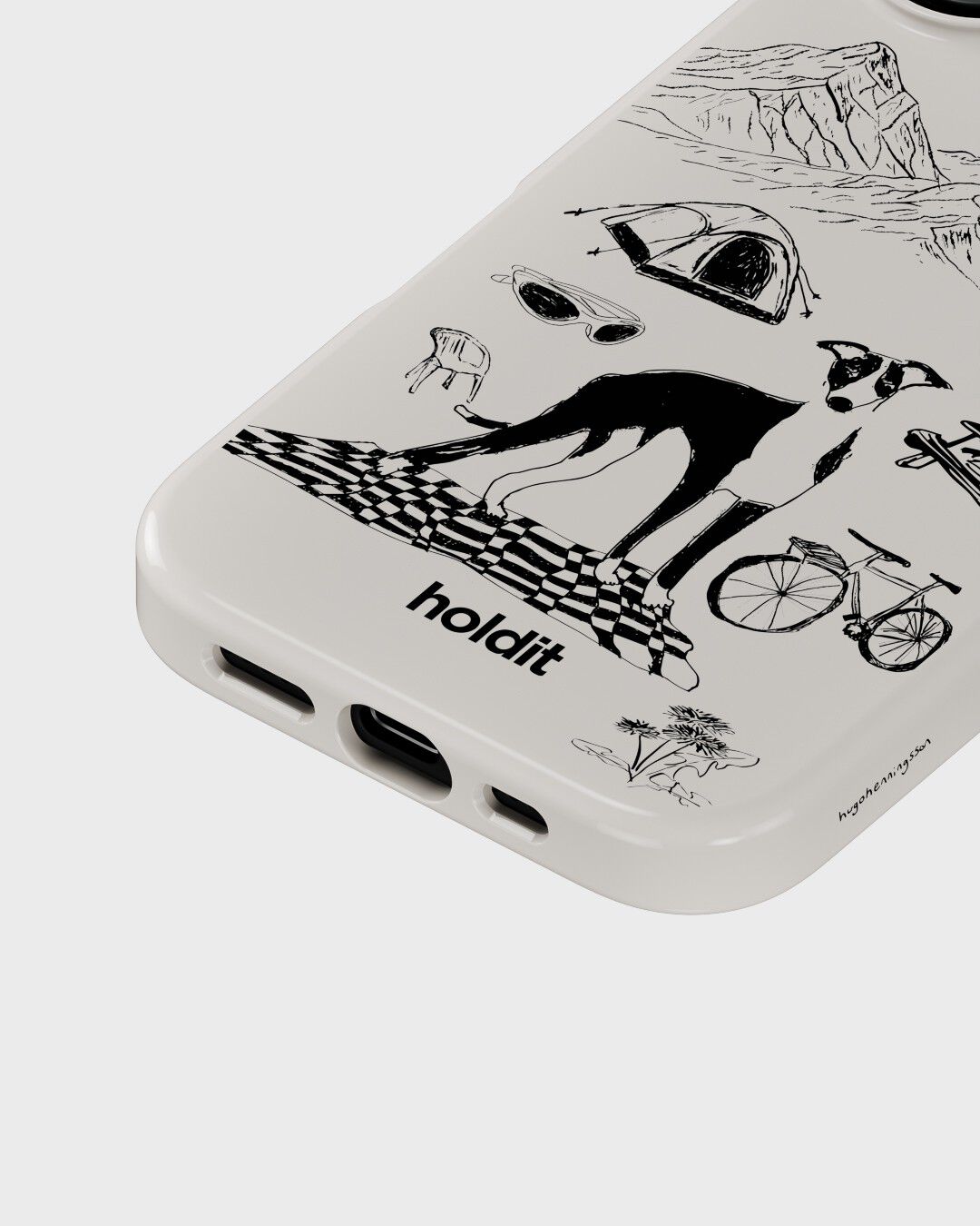 Graphic Print Case MagSafe iPhone 16 Wool Gray