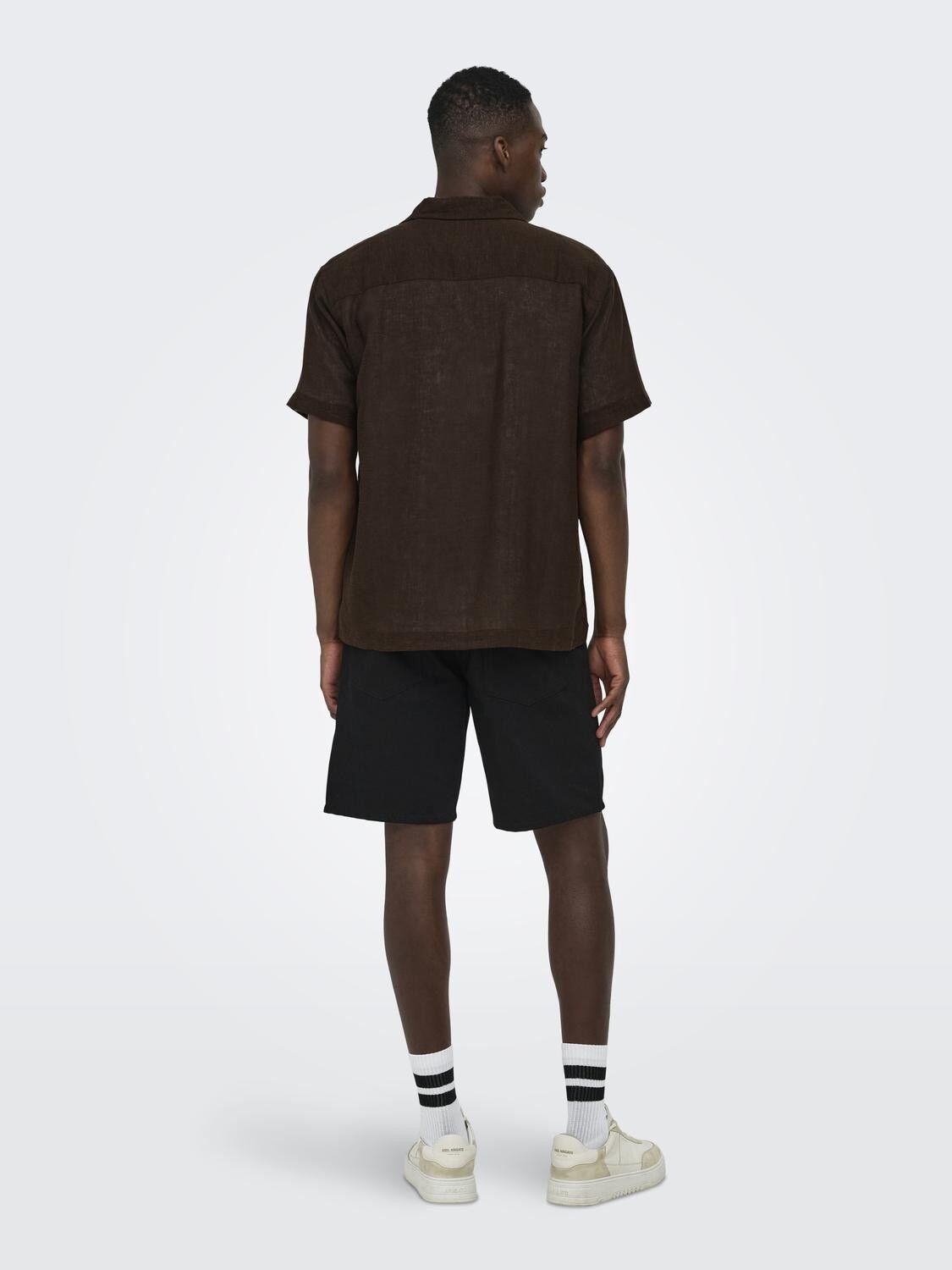 Onslaurence Linen Resort Collar Ss Noos