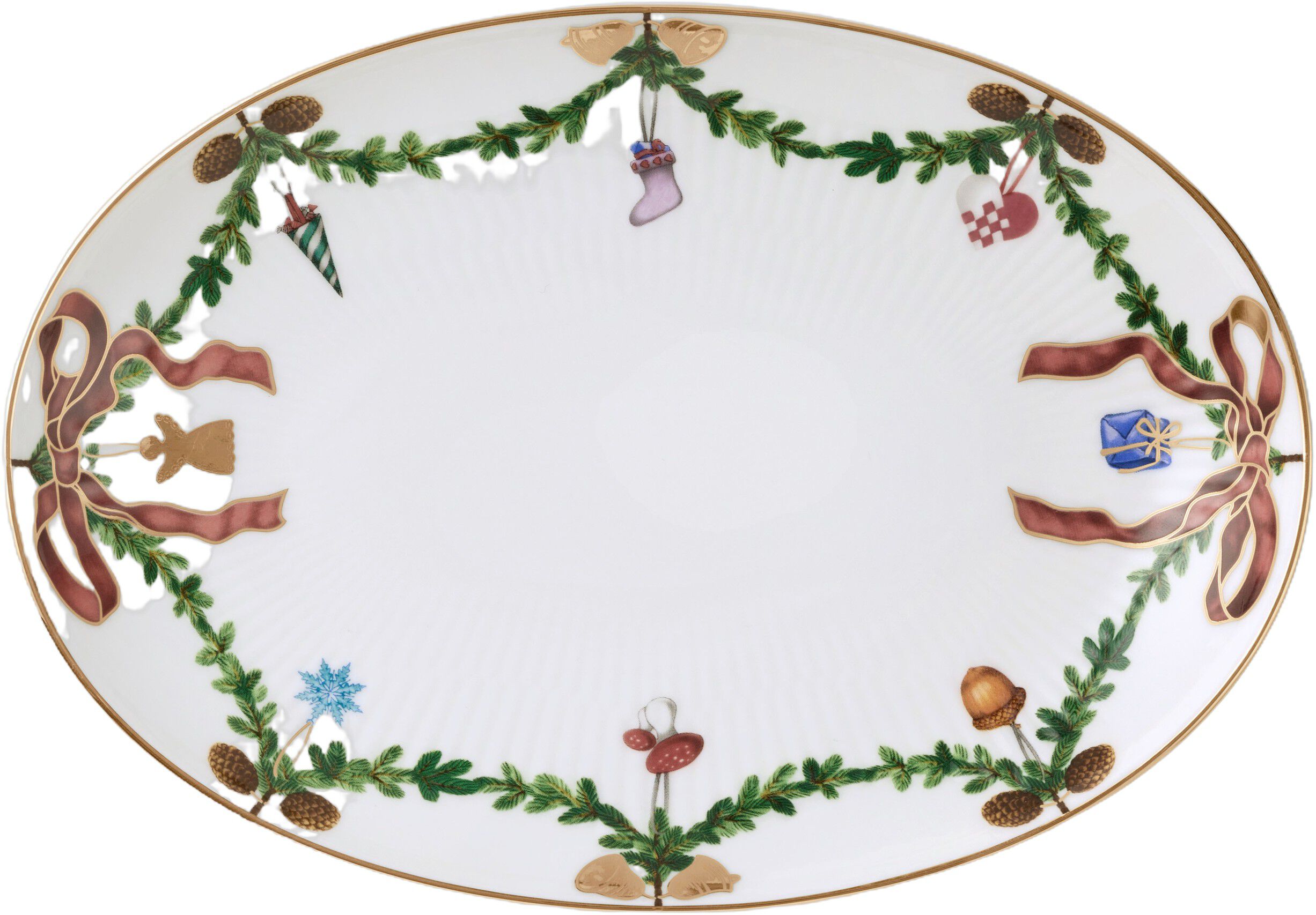 Star Fluted Oval Asiette 21,5cm