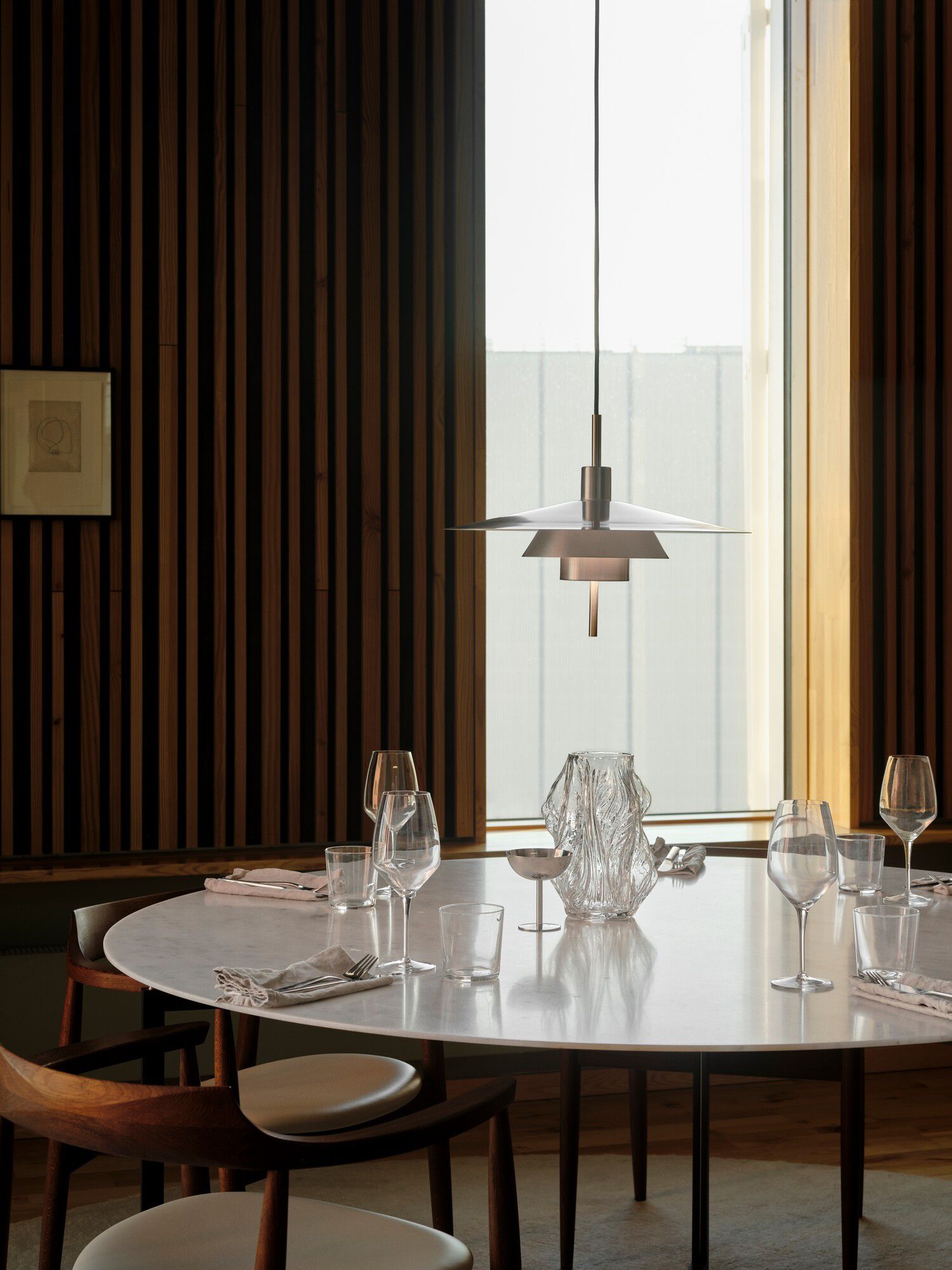 Latika | Pendel | B&oslash;rstet krom