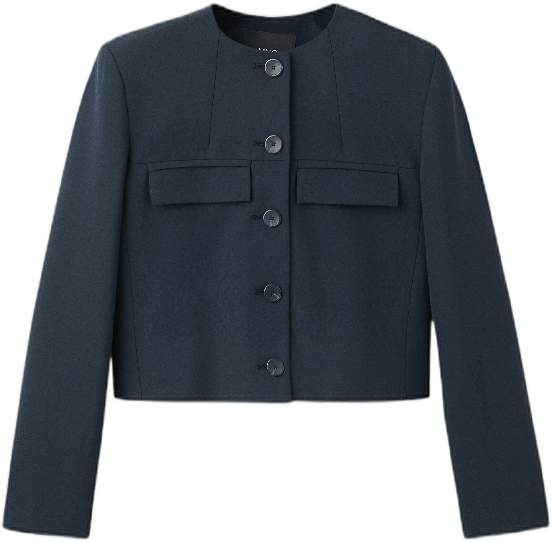 Straight blazer with flap pockets