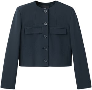 Straight blazer with flap pockets