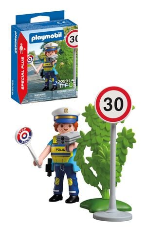 Police officer with speed