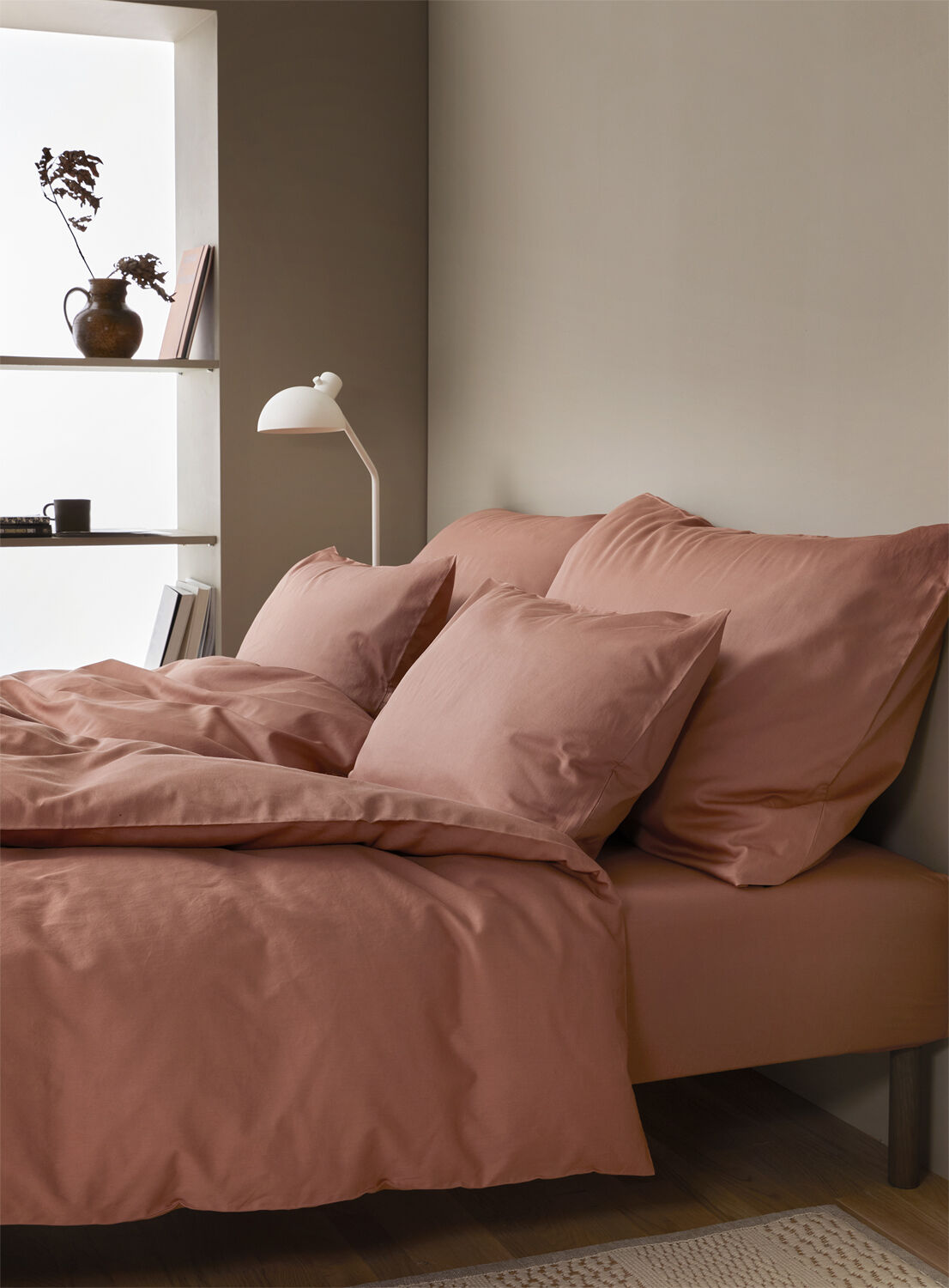 Harmoni stonewashed pudebetr&aelig;k terracotta