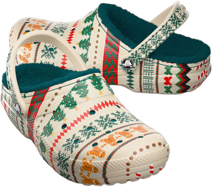 Goody Crocs Crocs Classic Lined Fair Isle Clog Bone - Bone | Magasin.se