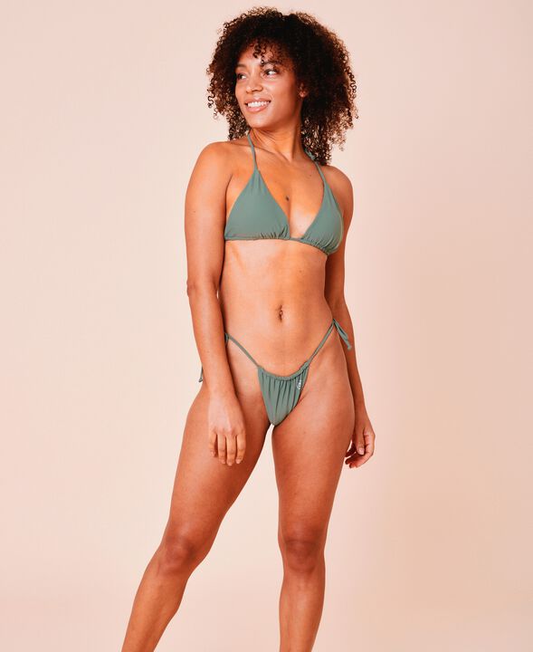 Uluwatu padded triangle bikini top - Army