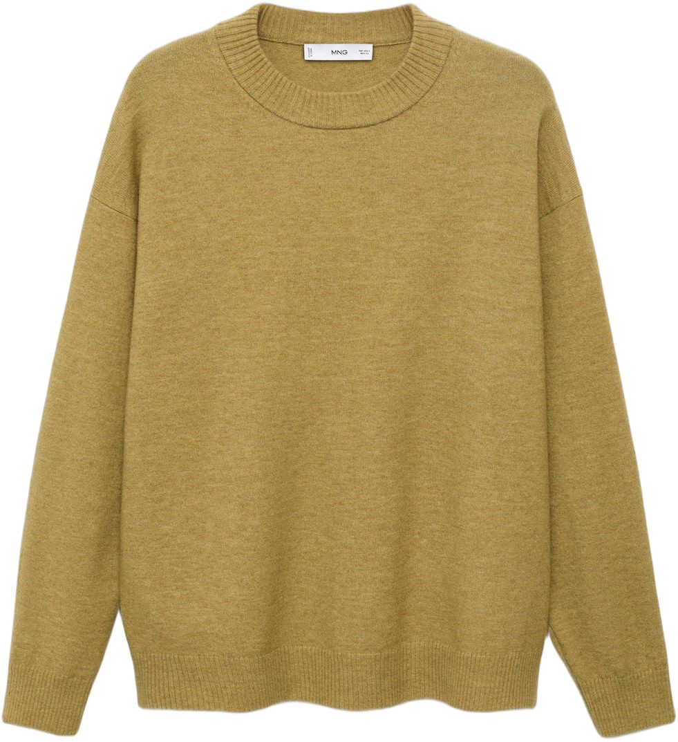 Oversized sweater with ribbed trim