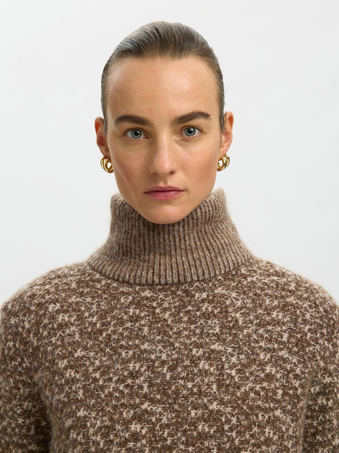 Slwlulu Duo Ls Knit High Neck Noos