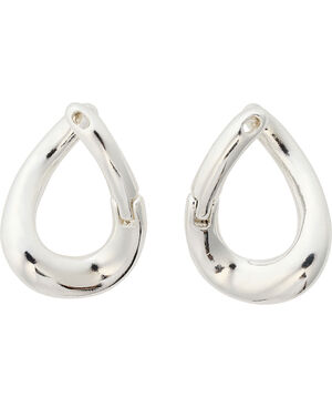 Stainless steel semi-hoop earrings