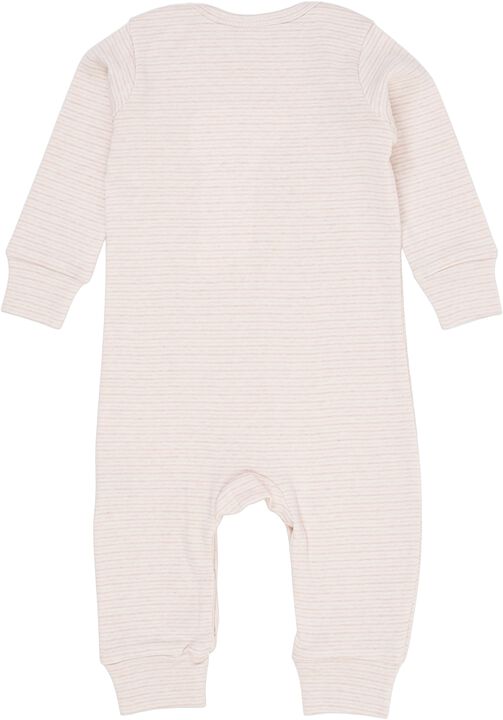 STRIPED LONG SLEEVED ROMPER W. LAPNECK