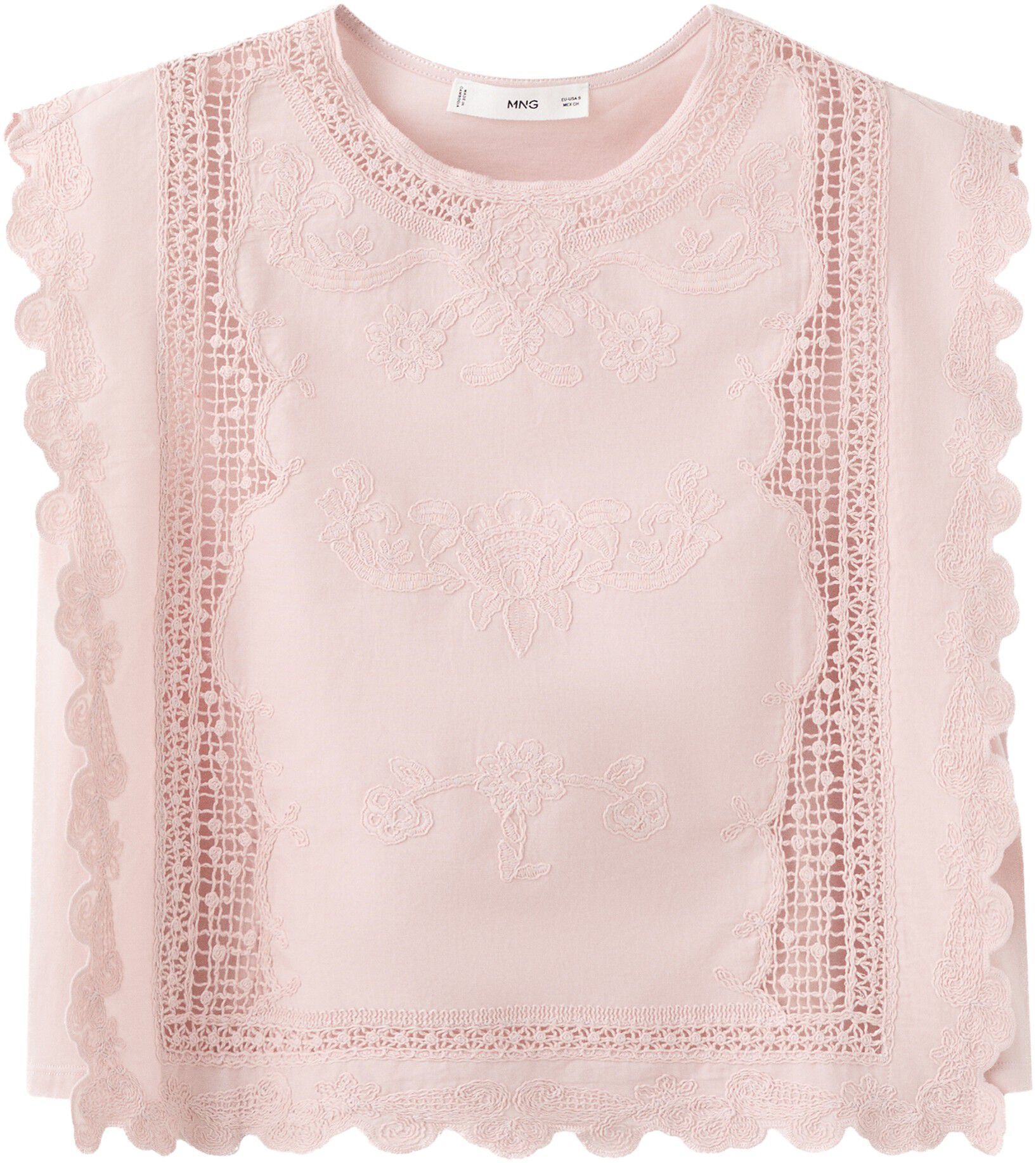 Cotton top with embroidered details