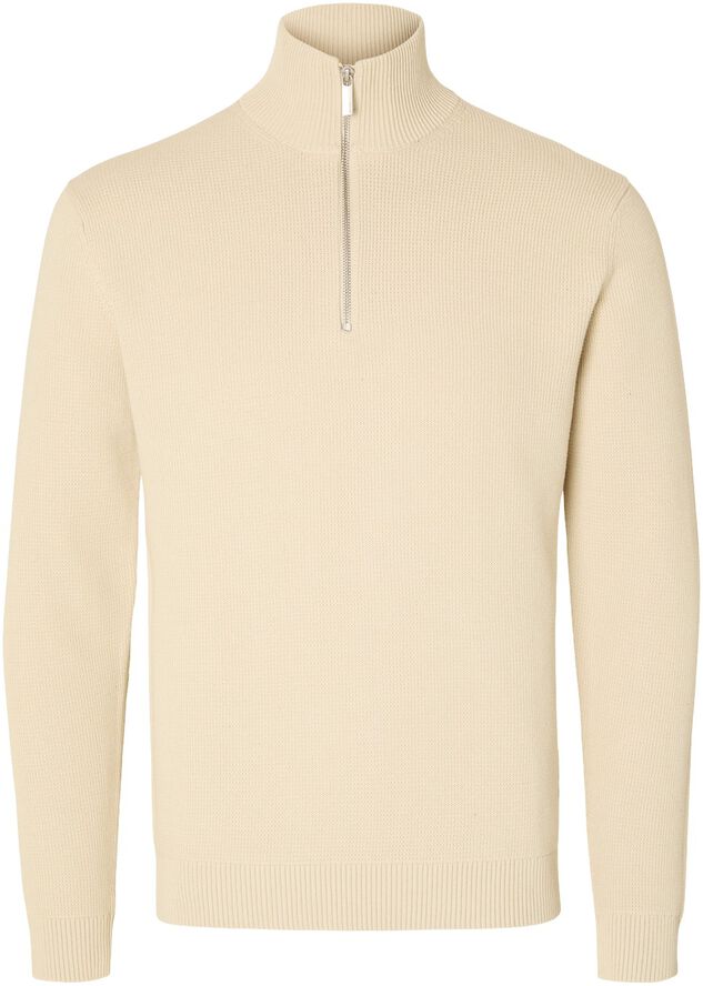 SLHDANE LS KNIT STRUCTURE HALF ZIP
