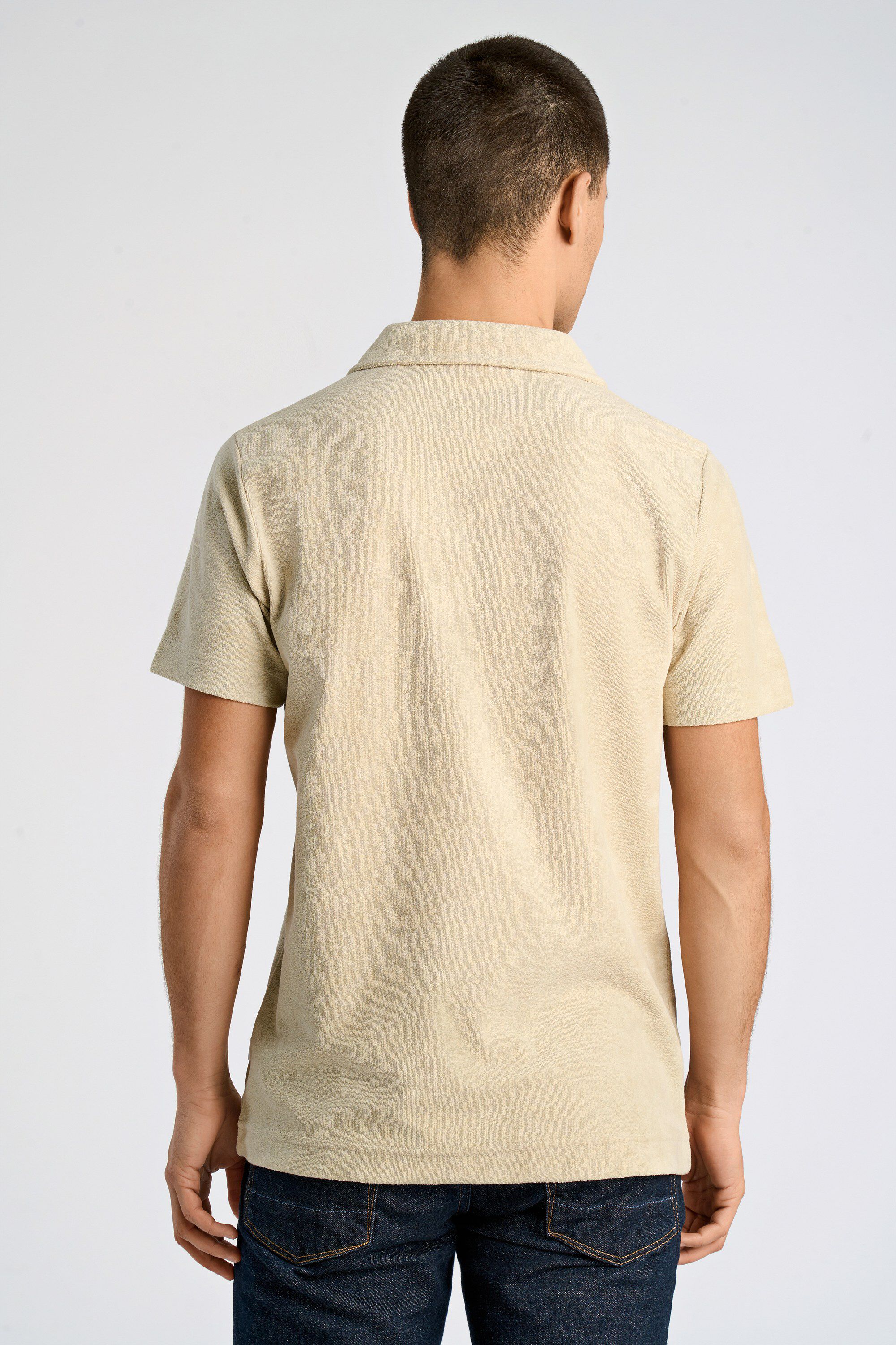 Towel v-neck polo S/S