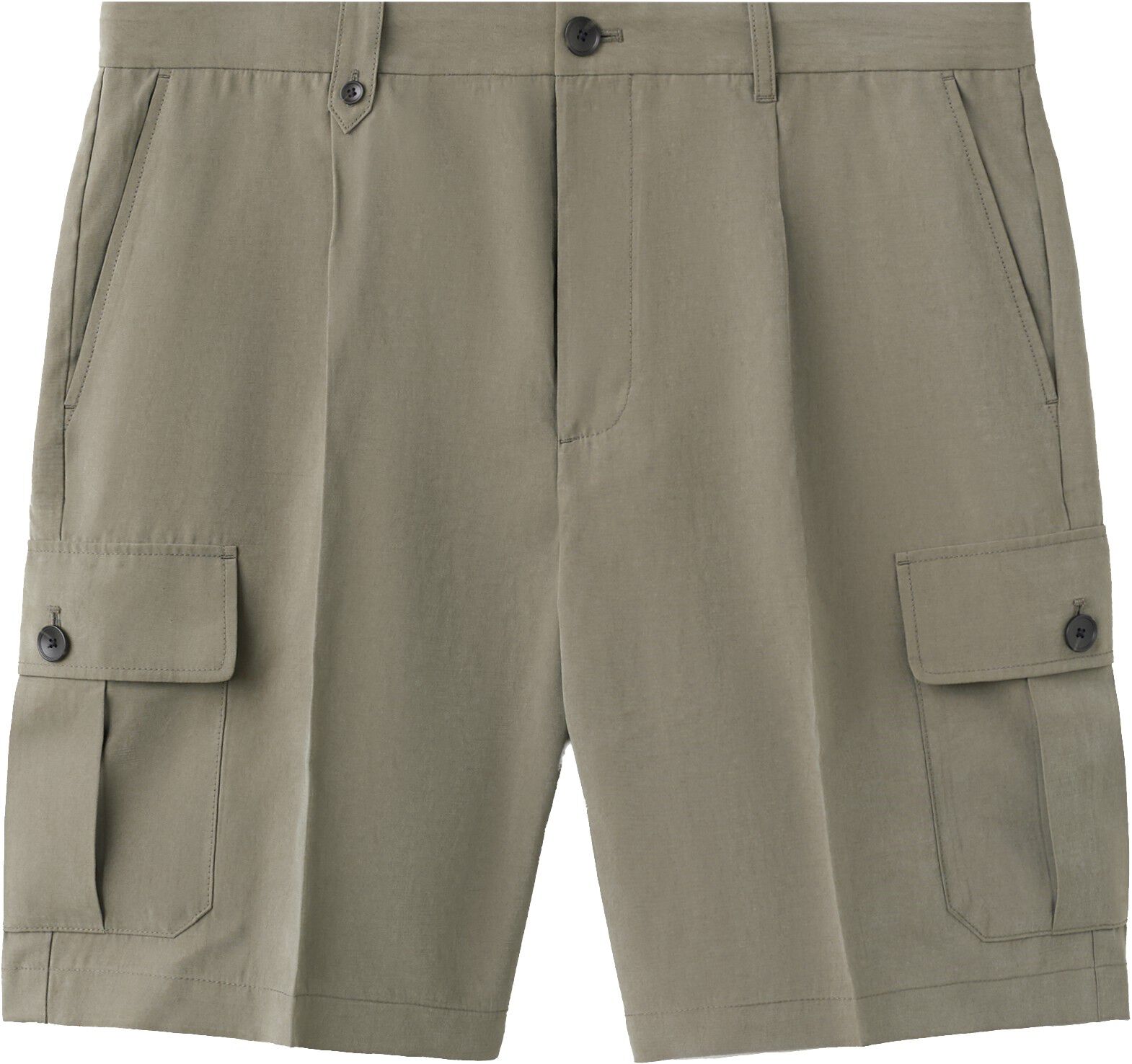 Modal cotton cargo bermuda shorts
