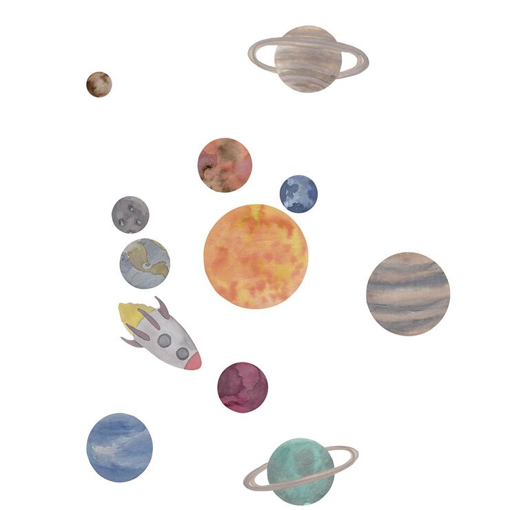 Wallsticker Solsystemet