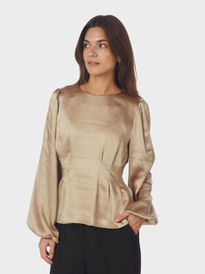 Vanya Crushed Sateen Blouse