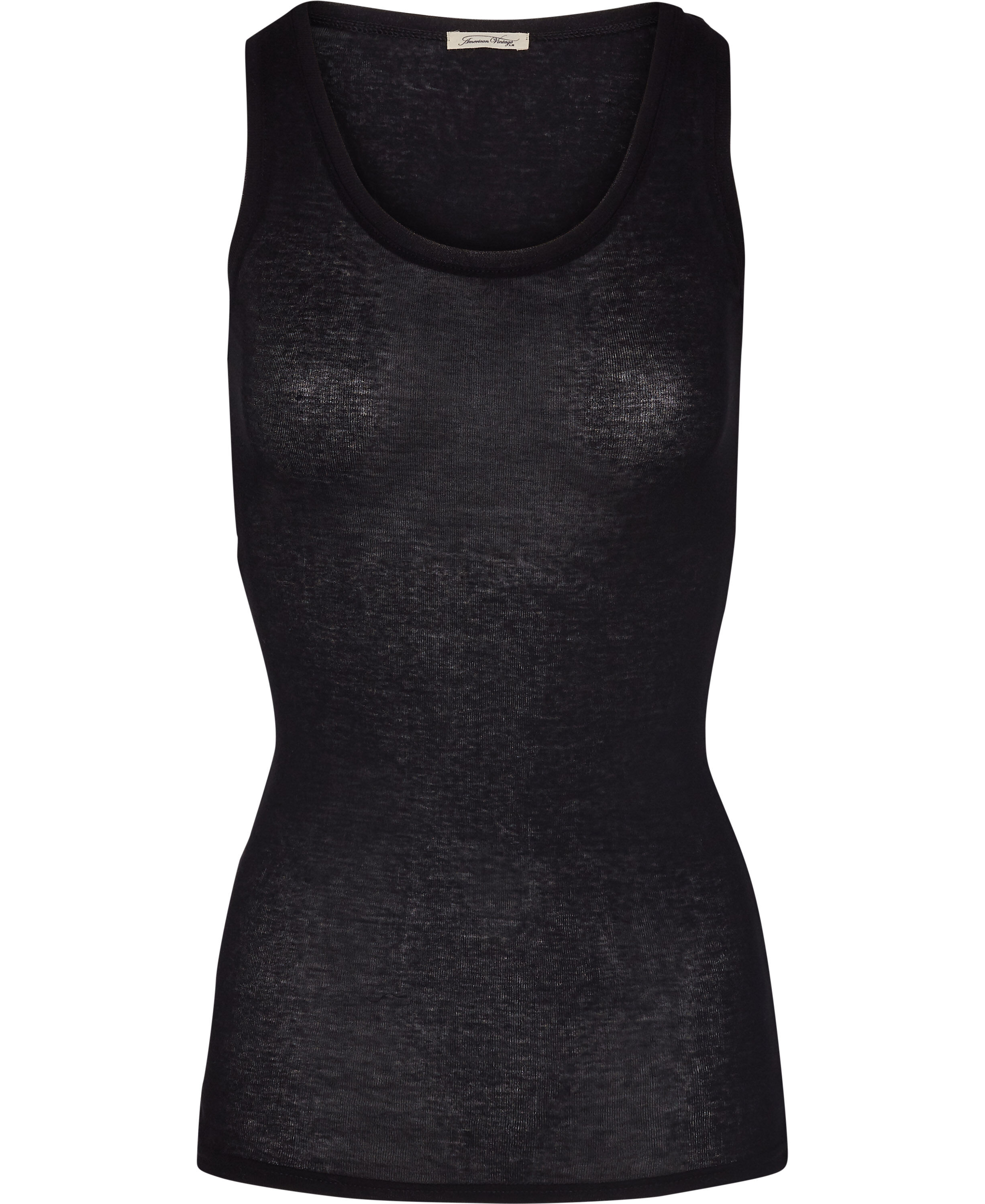 Round collar tank top
