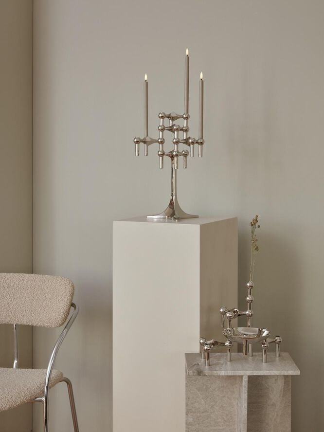 STOFF Nagel ljusstake krom