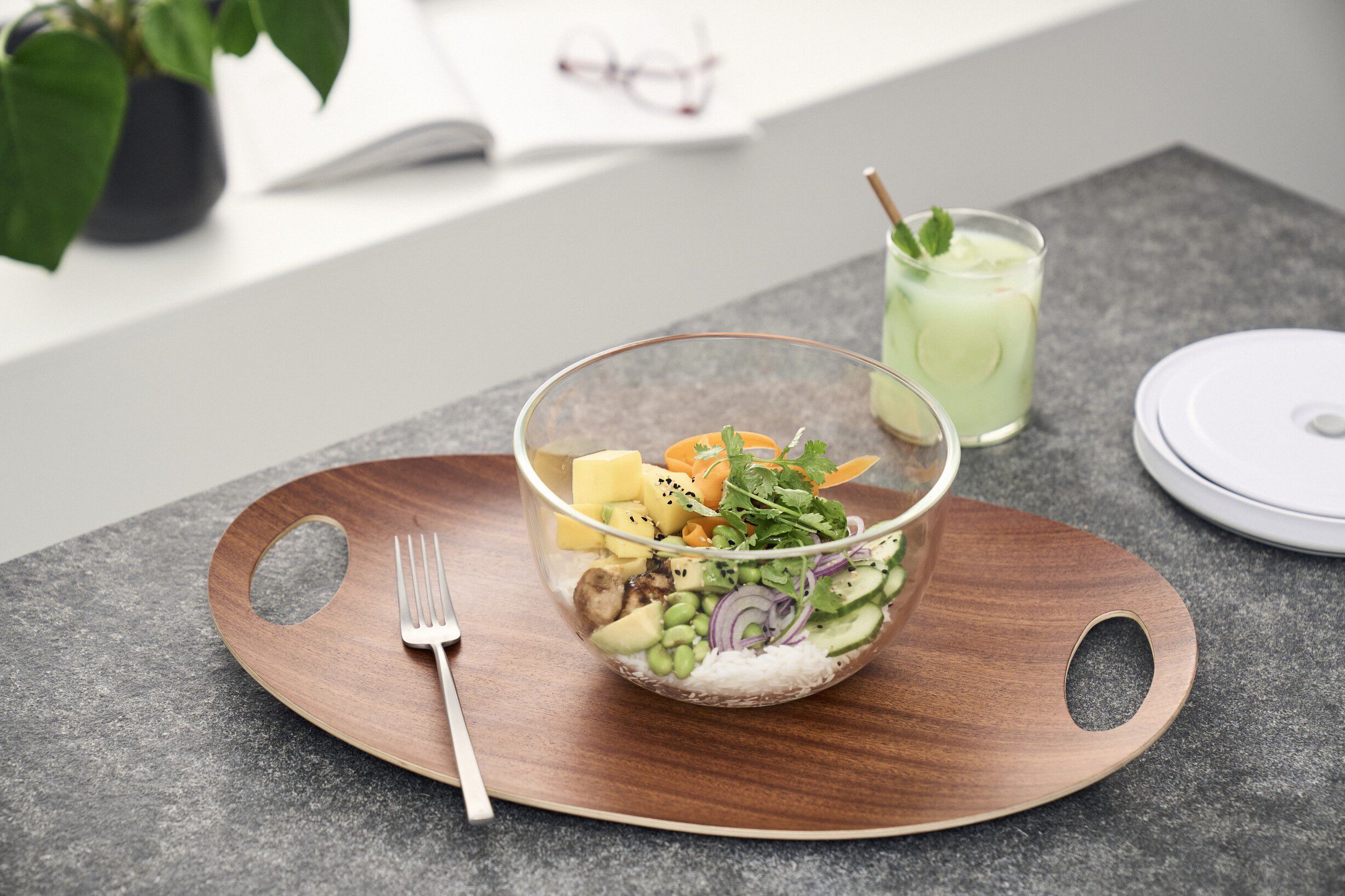 Fresh & Save BOWLS Vakuumsk&aring;l M / 19 cm, Glas, Transparent