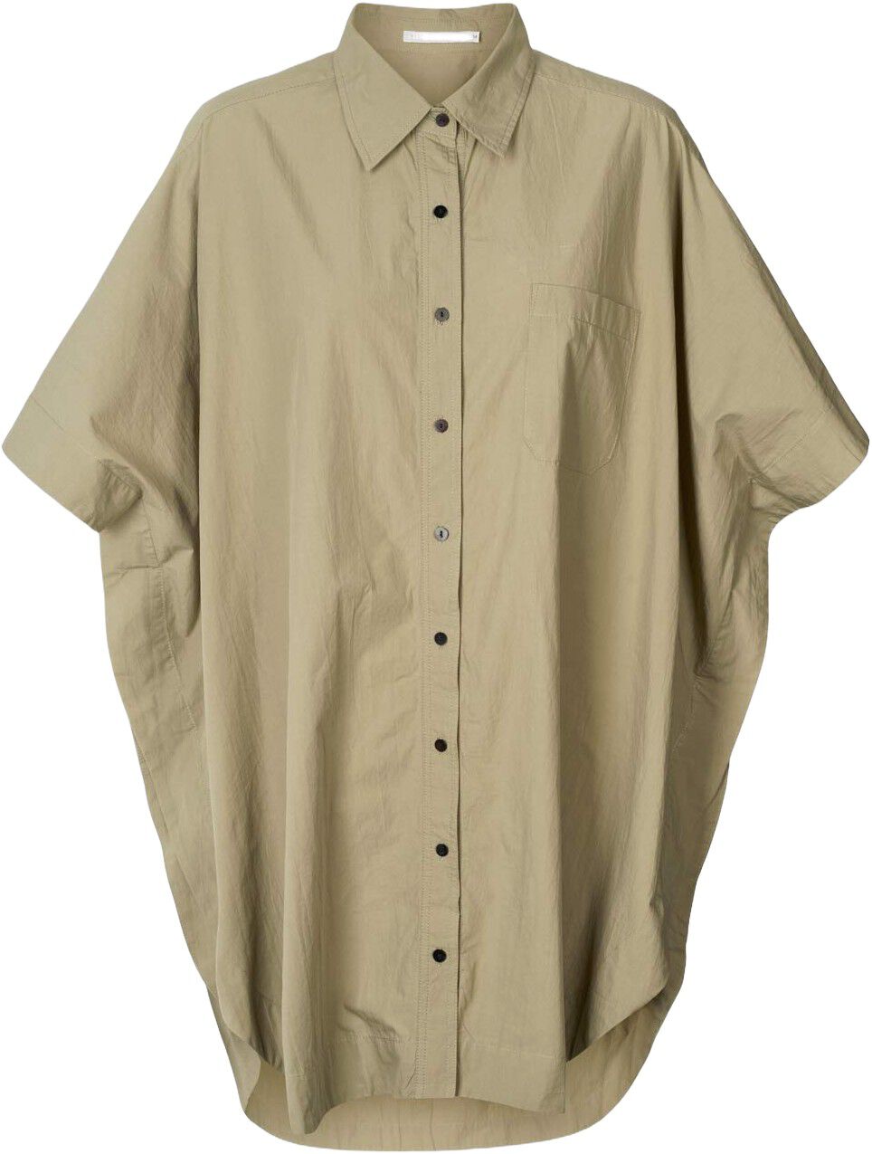 Poplin curved hem shirt dress - Ber