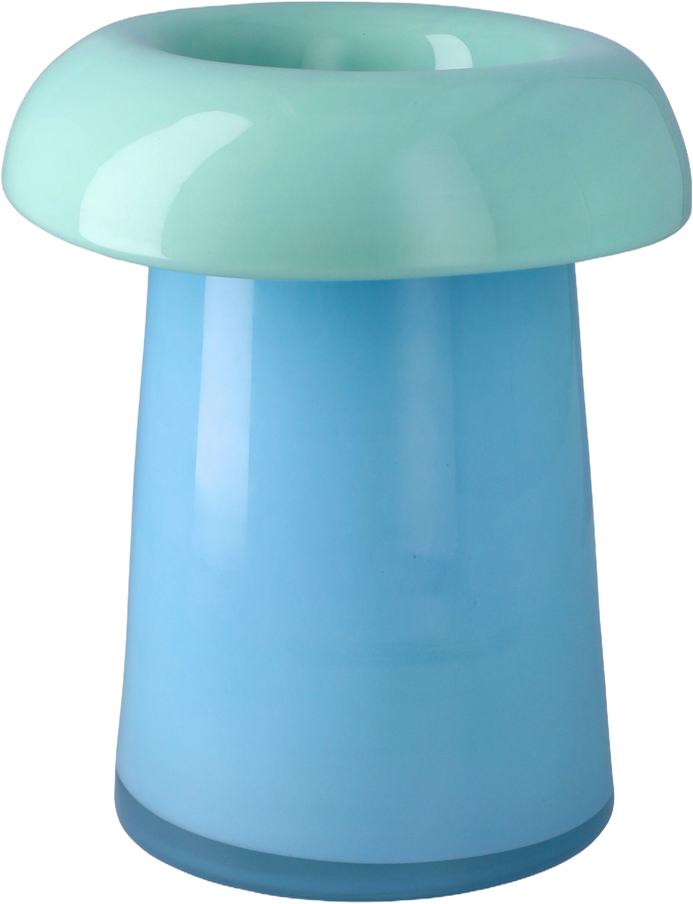 Soma Vase H22. 5 cm lysebl&aring;/aqua