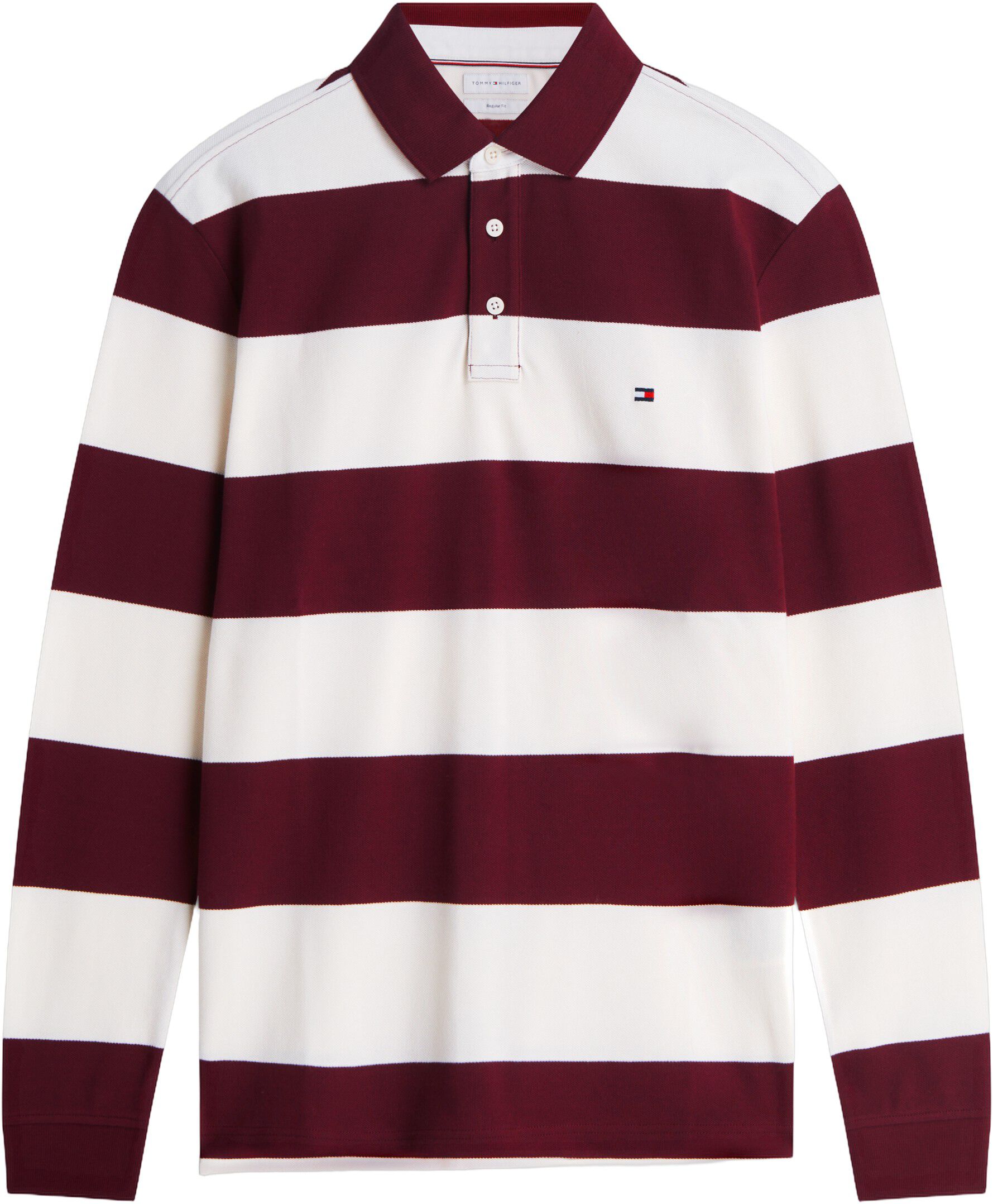 Rugby Stripe Long Sleeve Polo Shirt
