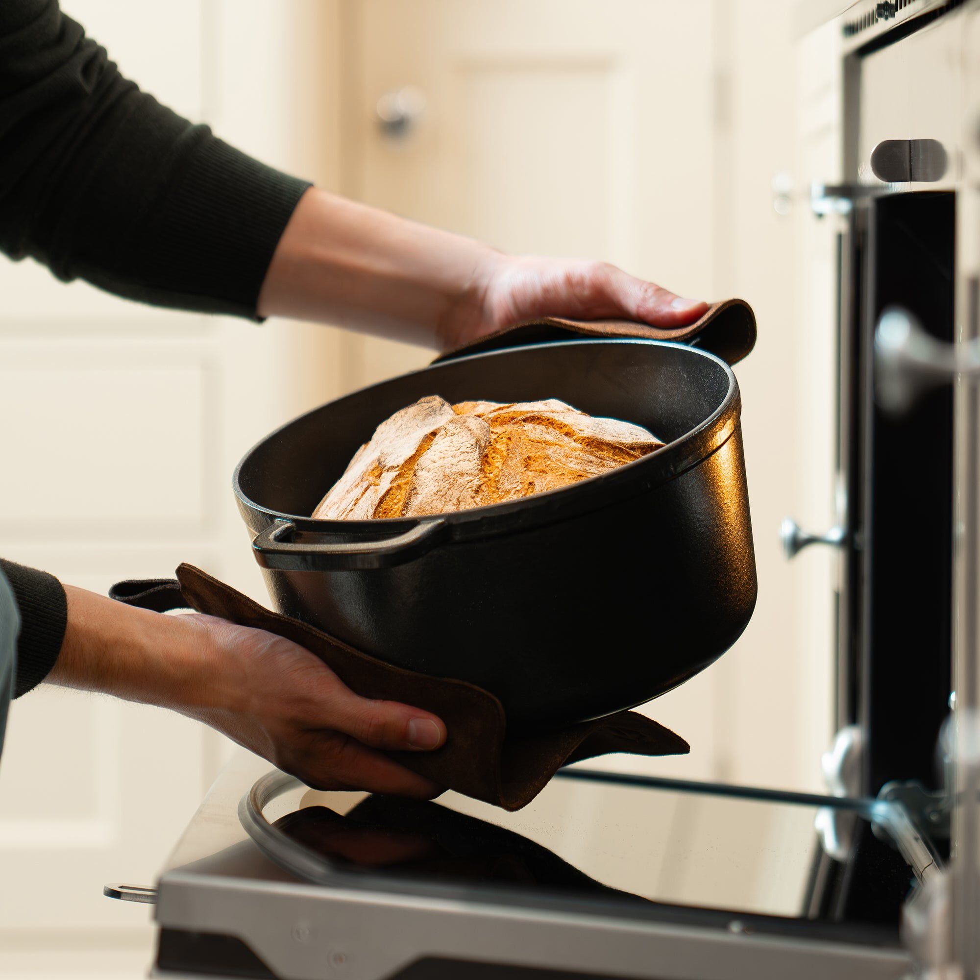 Emaljeret st&oslash;bejernsgryde 4,5L - Matsort