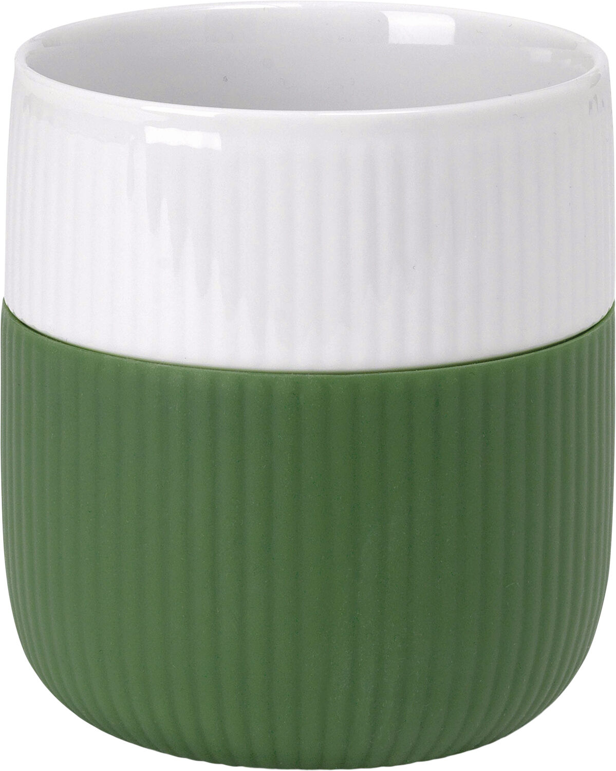 Fluted Contrast Mug 35cl Forest Green