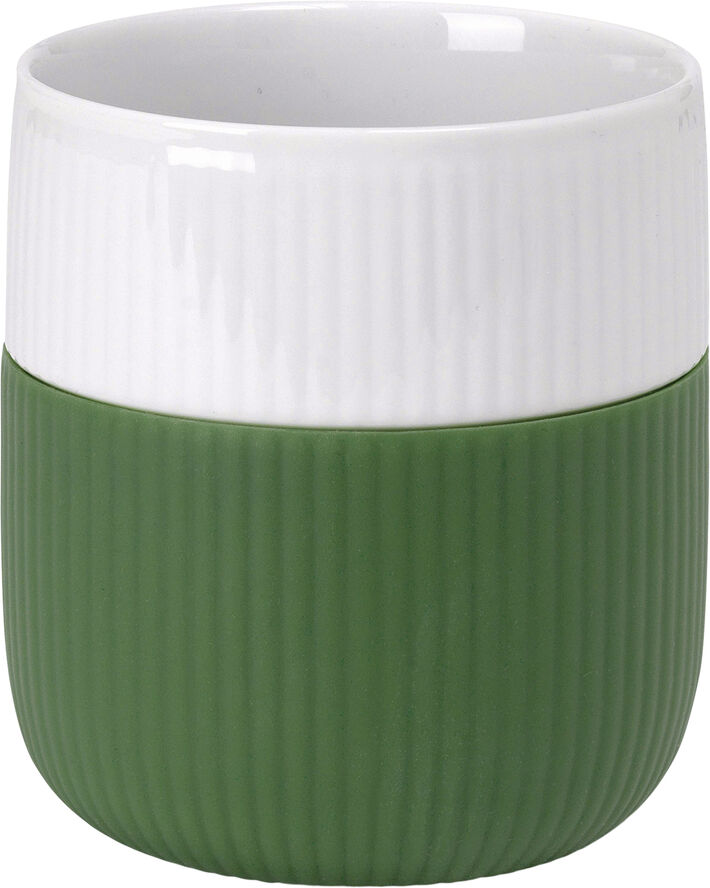 Fluted Contrast Mug 35cl Forest Green