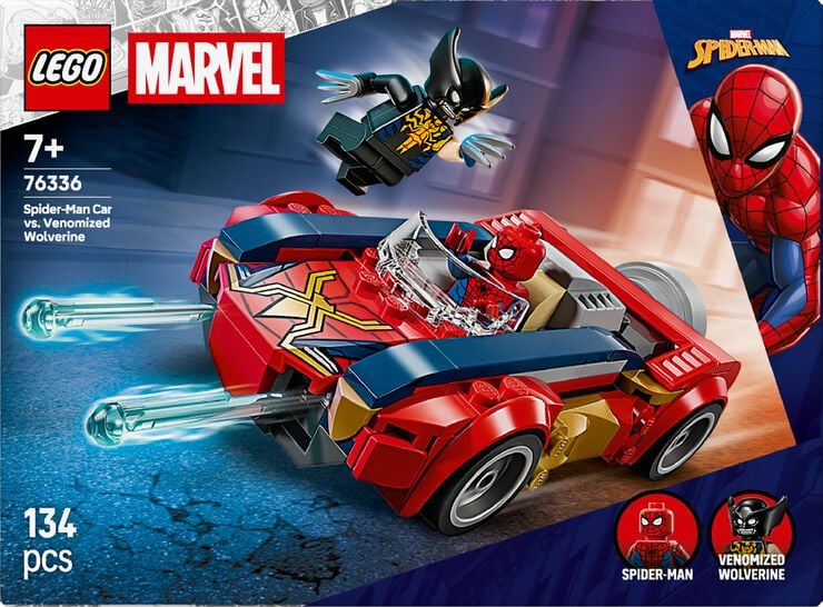 Spider-Man-bil mod venomiseret Wolverine 76336