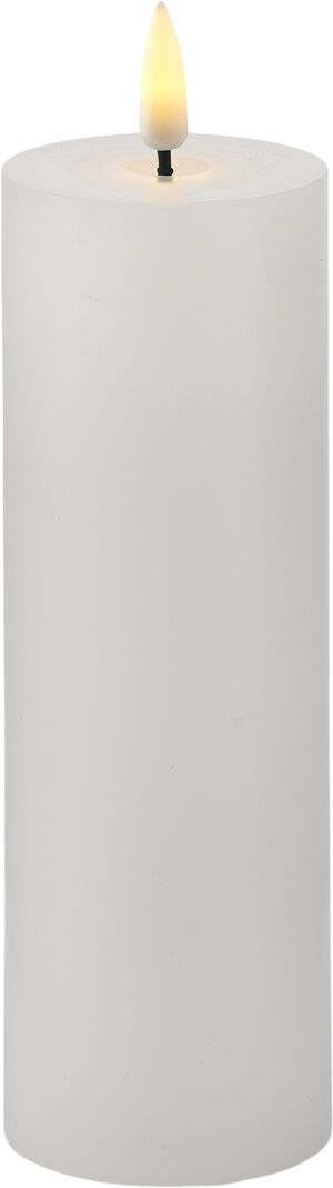 Sille Genopladelig, Ø7,5xH12,5cm, Hvid