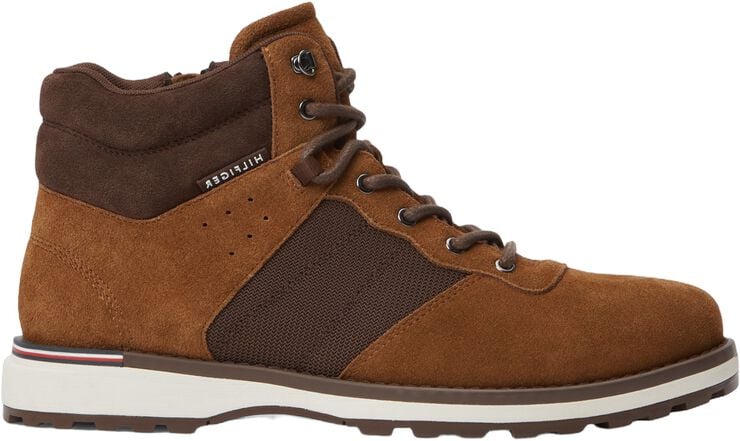 Suede Outdoor Cleat Mesh Panel Boots