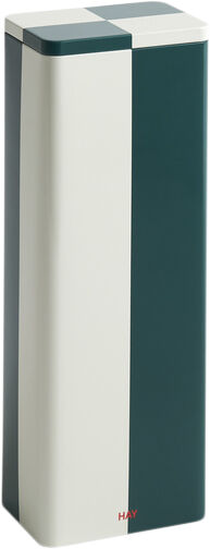 Tin Container-Slim-Green and off-wh