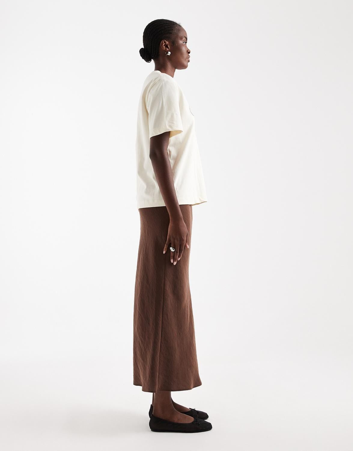 TSISA BIAS MIDI SKIRT WVN