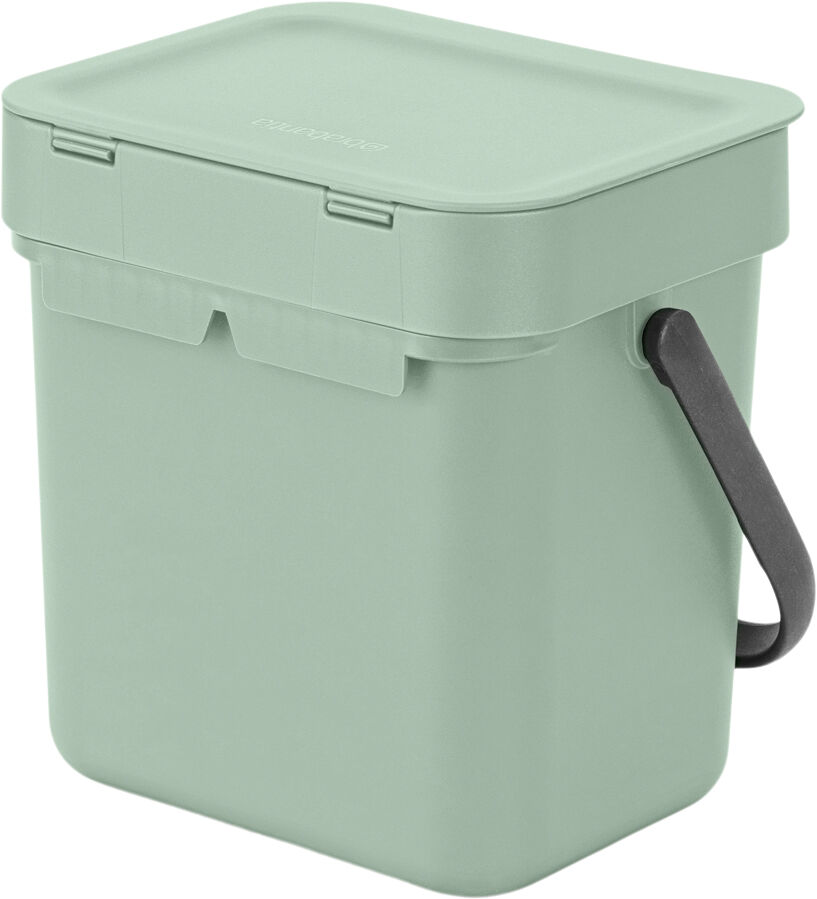 Affaldsspand m/l&aring;g sort. kon. 3 ltr