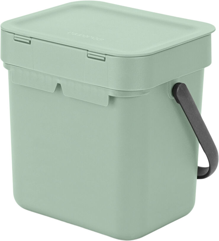 Affaldsspand m/låg sort. kon. 3 ltr