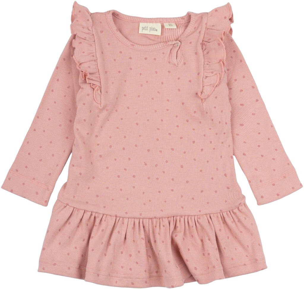 Dress L/S Modal Frills Dot