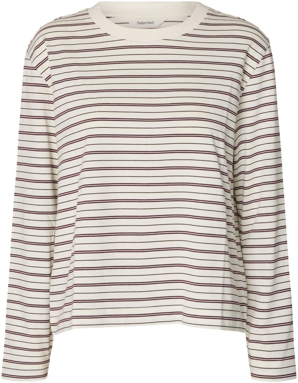 Slwessential Ls Striped Boxy Tee Noos